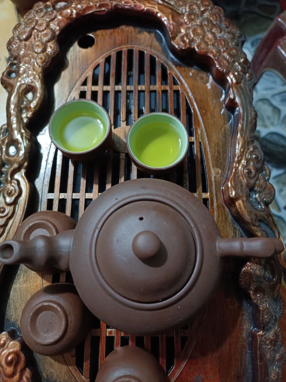 Ấm chén pha trà xanh Thái Nguyên